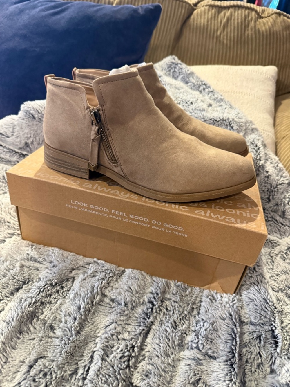 Dr. Scholl's Taupe Suede Ankle Booties